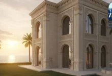 تركيب واجهات حجر هاشمي كريمي